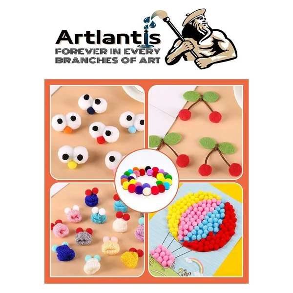 Artlantis Ponpon 20 Mm 70'li 1 Paket Karışık Renk Pon Pon 20 Mm Pompom 2 Cm - Renkli - Görsel 5