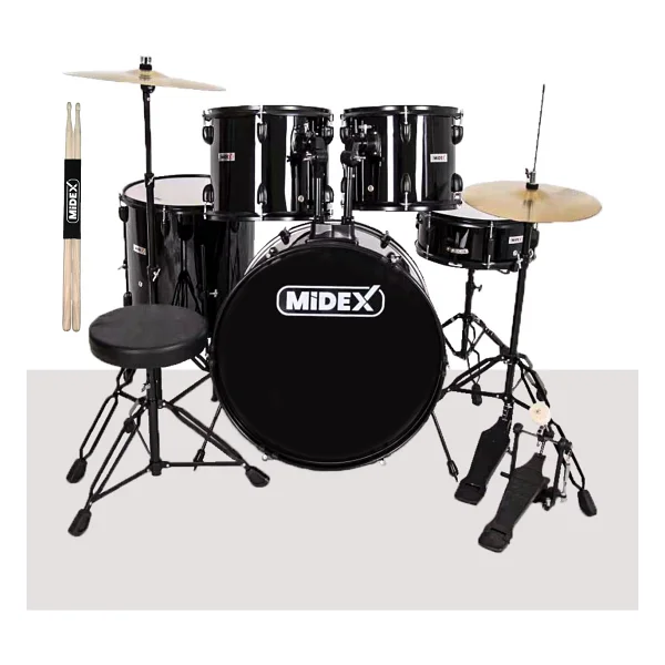 Midex Cd900x-Bk 22 İnç Siyah Akustik Bateri Seti - Görsel 8
