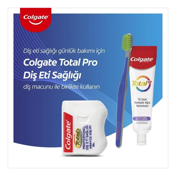 Colgate Total Profesyonel Diş Eti Sağlığı Nane Aromalı 50 M 3 Adet Diş İpi - Görsel 7