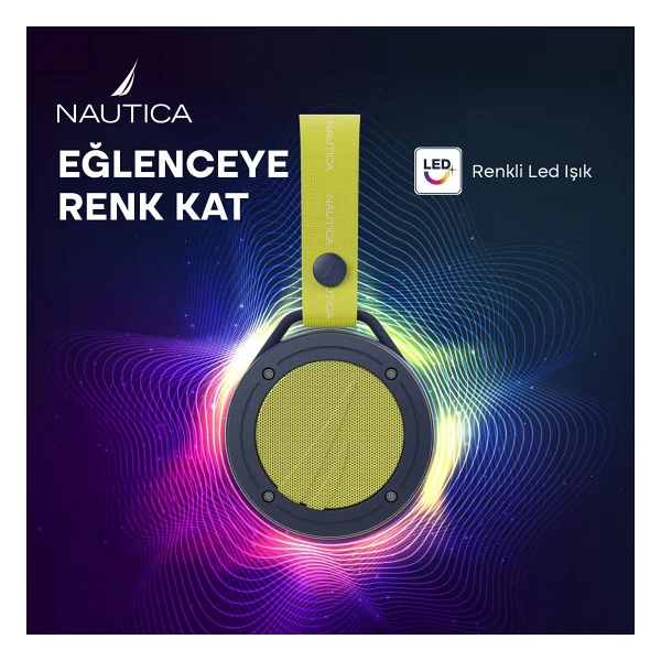 Nautica S20 Lacivert-Sarı Bluetooth Hoparlör - Görsel 4