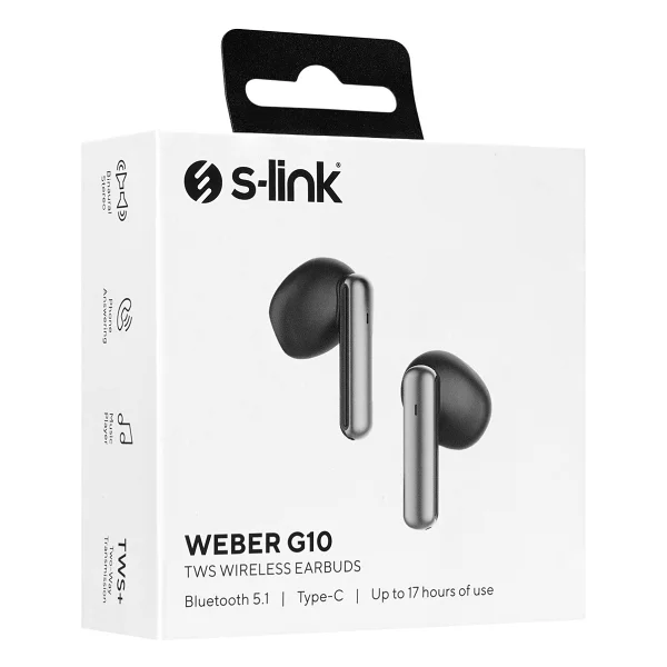 S-Link Weber G10 TWS Siyah Kulak İçi Bluetooth Kulaklık - Görsel 7