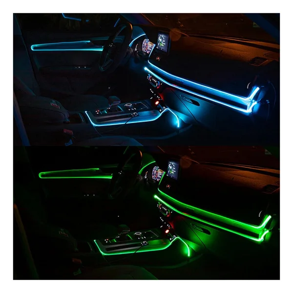 C9 RGB Araç Içi Atmosfer Ambiyans Ip Neon Torpido LED 3 Metre USB Girişli - Görsel 6