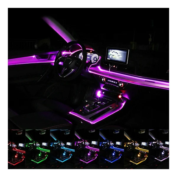 C9 RGB Araç Içi Atmosfer Ambiyans Ip Neon Torpido LED 3 Metre USB Girişli - Görsel 2