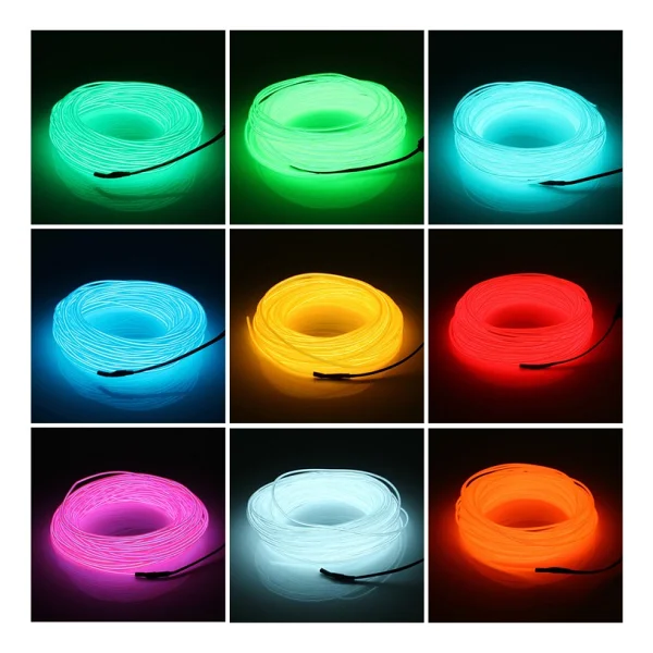 C9 RGB Araç Içi Atmosfer Ambiyans Ip Neon Torpido LED 3 Metre USB Girişli - Görsel 5