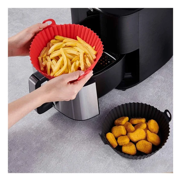 Korkmaz Airfryer Kırmızı Silikon Pişirme Kabı - Görsel 3