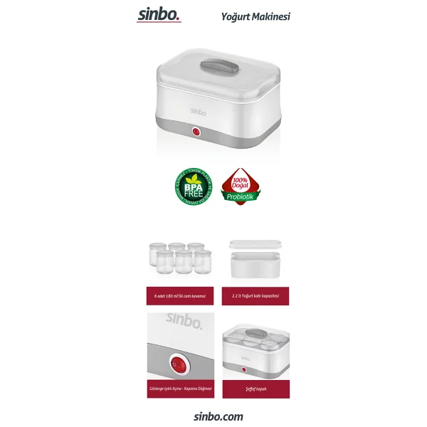 Sinbo Sym-3904 Yoğurt Makinesi - Görsel 5
