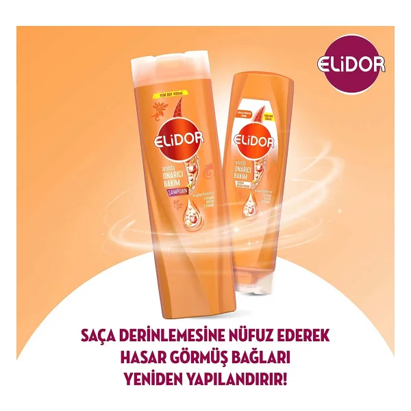 Elidor Onarıcı Şampuan 400 Ml + Saç Bakım Kremi 200 Ml - Görsel 7