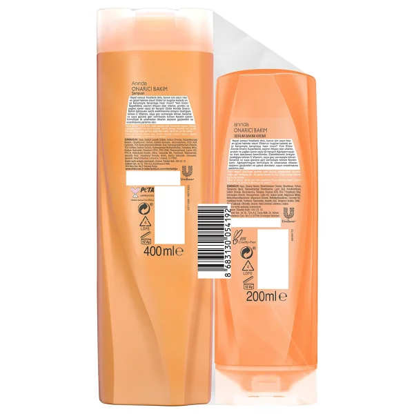Elidor Onarıcı Şampuan 400 Ml + Saç Bakım Kremi 200 Ml - Görsel 8