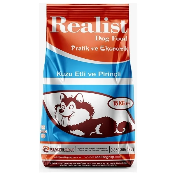 Realist Kuzu Etli Ve Pirinçli 15 Kg Köpek Maması - Görsel 6