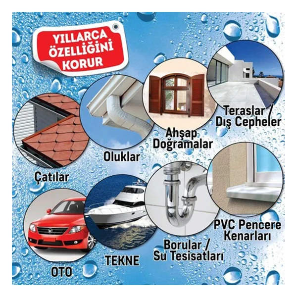 Vodaseal Leak Fix Su Geçirmez Sızdırmaz Sızıntı Önleyici Kauçuk Kaplama Izolasyon Şeffaf Sprey 200 Ml - Görsel 2