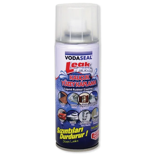 Vodaseal Leak Fix Su Geçirmez Sızdırmaz Sızıntı Önleyici Kauçuk Kaplama Izolasyon Şeffaf Sprey 200 Ml - Görsel 5