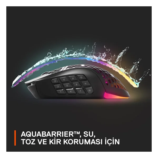 Steelseries Aerox 9 RGB Makrolu Şarjlı Optik Kablosuz Oyuncu Mouse - Görsel 8