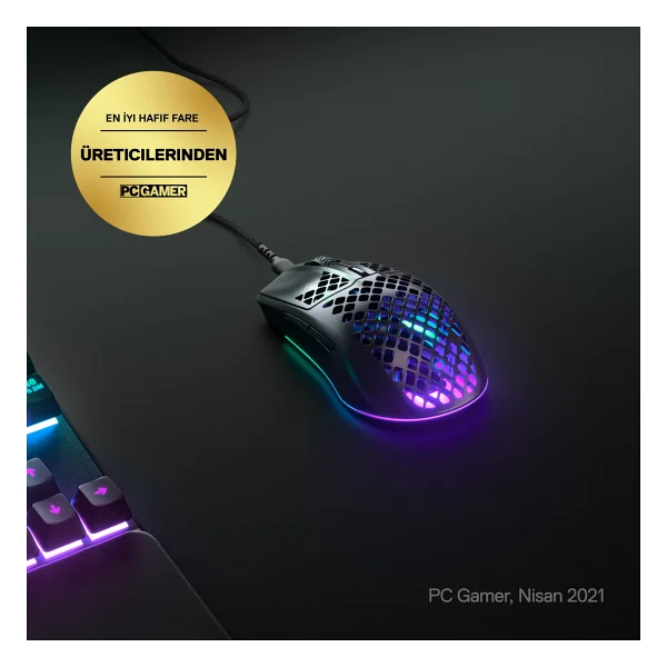 Steelseries Aerox 3 RGB Optik Kablolu Oyuncu Mouse - Görsel 6