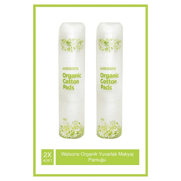 Watsons Organik Yuvarlak Makyaj Pamuğu - Cilt Dostu, Hassas Temizlik, 2 Paket (100 Adet), Paraben İçermez - Görsel 3