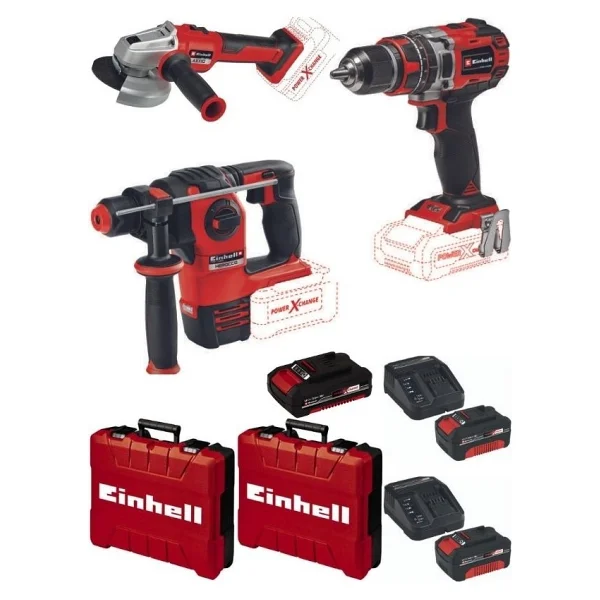 Einhell Tp-CD 18/50 Li-İ Bl + Herocco Kırıcı + Axxio 18/115 Q Elektrikli El Aletleri Seti - Görsel 2