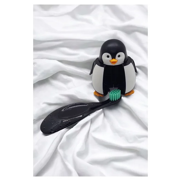 R.O.C.S. Baby Neon 0-3 Yaş Diş Fırçası Turkuaz Ve Flipper Hijyenik Saklama Kabı Seti - Penguen - Görsel 4