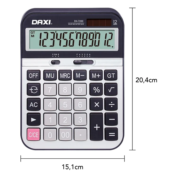 Daxi Dx-7200 12 Haneli Masaüstü Hesap Makinesi - Görsel 2