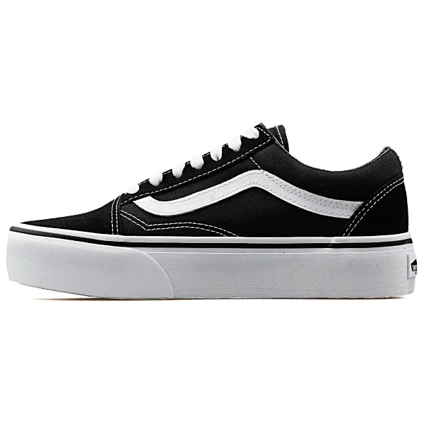 Vans Old Skool Platform Vn0a3b3uy281 Siyah-Beyaz Sneaker - Görsel 2