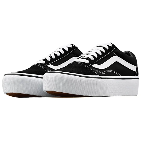Vans Old Skool Platform Vn0a3b3uy281 Siyah-Beyaz Sneaker - Görsel 3