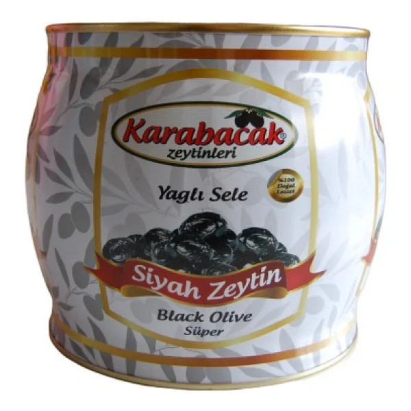 Karabacak Zeytinleri Yağlı Sele 2 Kg Süper Teneke Siyah Zeytin - Görsel 6