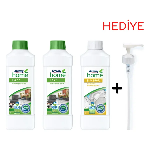Amway Loc 2'li + Bulaşık Deterjanı Dish Drops + Pompa Hediye - Görsel 2