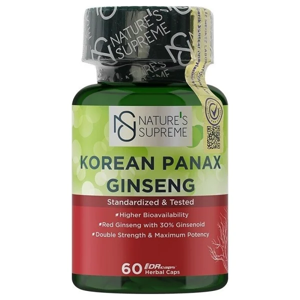 Nature 's Supreme Korean Panax Ginseng 60 Kapsül - Görsel 2