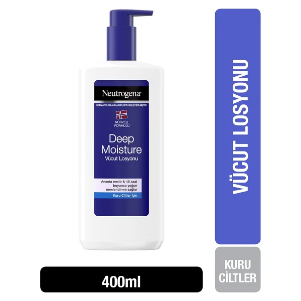 Neutrogena Deep Moisture 400 Ml Parfümlü Vücut Losyonu Kuru Ciltler İçin Yoğun Nemlendirme - Görsel 5