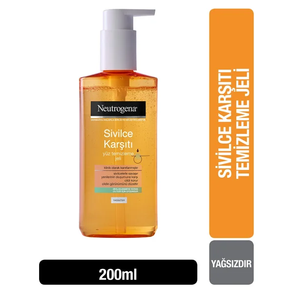 Neutrogena Sivilce Karşıtı Yağsız 200 Ml Yüz Temizleme Jeli - Görsel 6