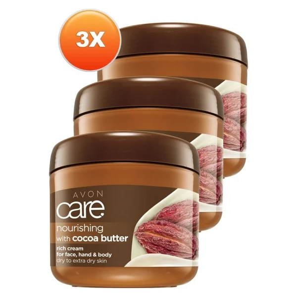 Avon Care Kakao Yağı Ve E Vitaminli 400 Ml 3 Adet El Ve Vücut Kremi - Görsel 3