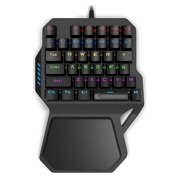 Rampage Palm KB-R77 Blue Switch Kablolu Mekanik Oyuncu Klavyesi
