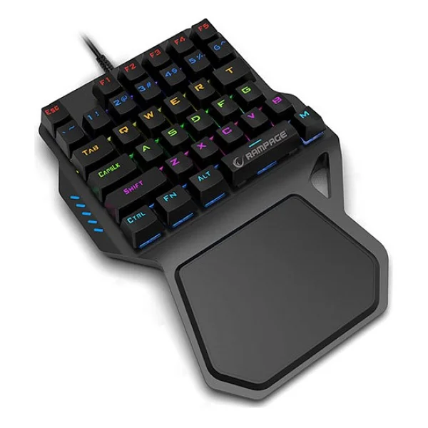 Rampage Palm Kb-R77 Blue Switch Kablolu Mekanik Oyuncu Klavyesi - Görsel 2