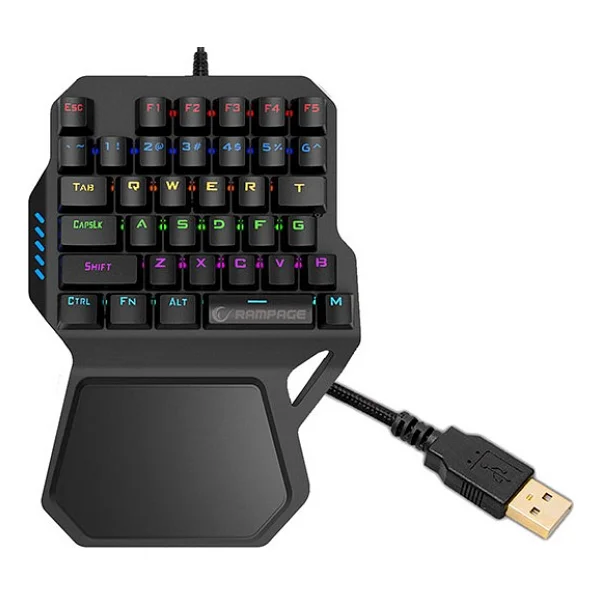 Rampage Palm Kb-R77 Blue Switch Kablolu Mekanik Oyuncu Klavyesi - Görsel 5