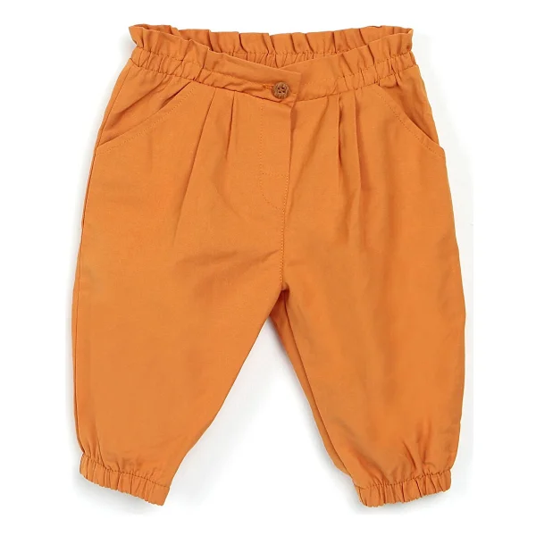 Hellobaby By Ebebek Hellobaby Basic Kız Bebek Lastikli Gabardin Pantolon Kız Bebek - Görsel 5