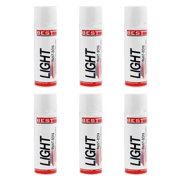 Best Beyaz Sprey Boya 250ml 6 Adet - Görsel 2