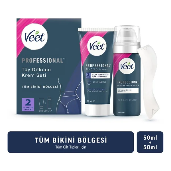 Veet Professional Bikini Bölgesi 2x50 Ml Tüy Dökücü Krem Seti - Görsel 8