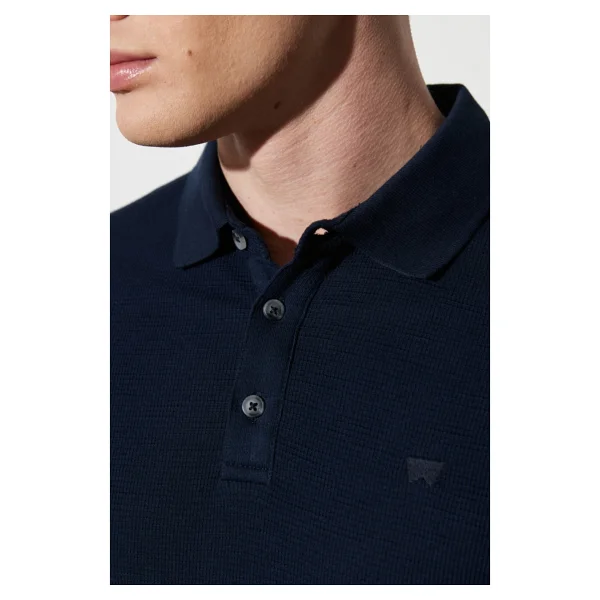 Wrangler Regular Fit Normal Kesim %100 Pamuk Polo Yaka Haki Tişört - Lacivert - Görsel 2