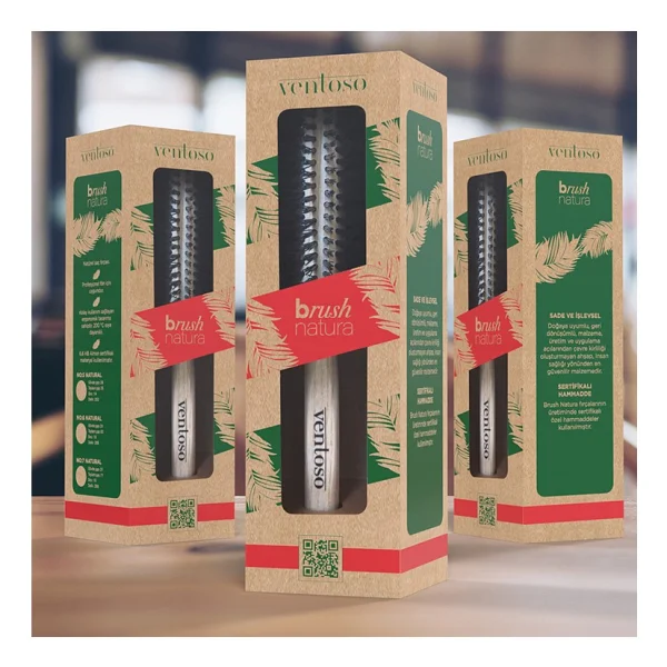 Ventoso Brush Natura Ahşap Fön Fırçası - Görsel 3