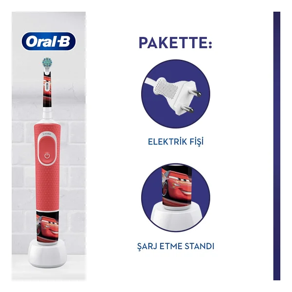Oral-B D100 Şarjlı Çocuk Diş Fırçası - Görsel 4