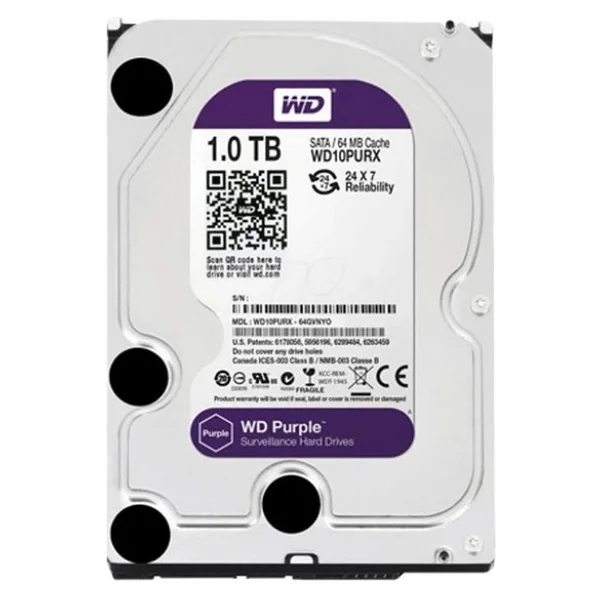 Western Digital Purple Wd10purx Sata 3.0 5400 Rpm 3.5" 1 TB Harddisk - Görsel 2