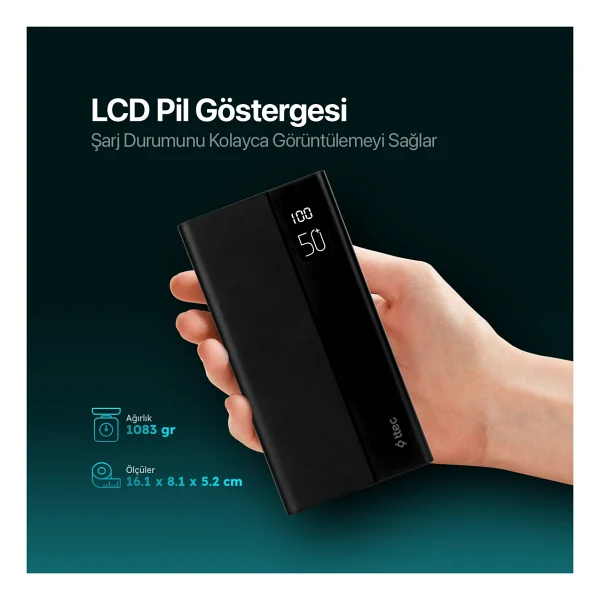 Ttec Recharger Mega 2bb197 50000 mAh Hızlı Şarj Powerbank - Görsel 5