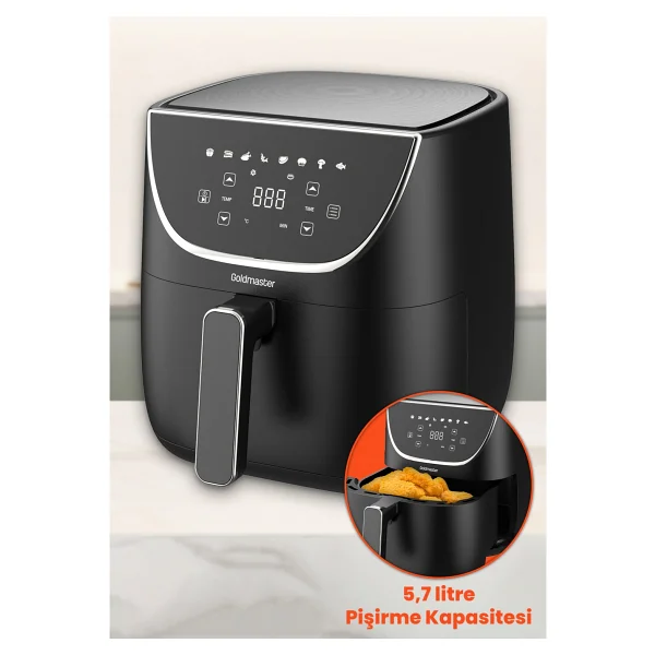 Goldmaster Blackfry 5.7 Lt Yağsız Fritöz - Görsel 4