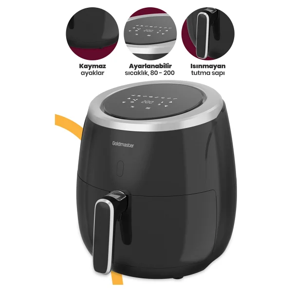 Goldmaster Ultracook Gm7495 6.4 Lt Yağsız Fritöz - Görsel 3