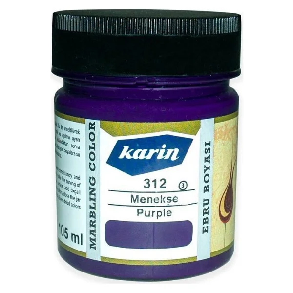 Karin Ezilmis Ebru Boyasi 105ml 312 Menekse - Görsel 2