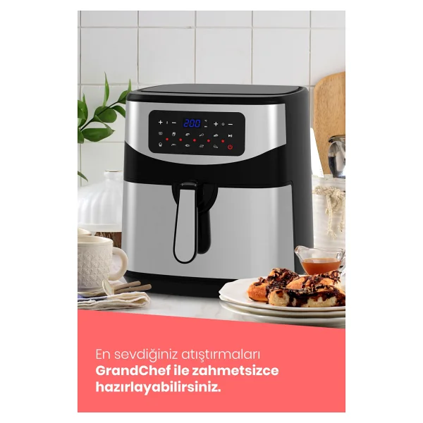 Goldmaster Grandchef 3xl Airfryer 9.2 Lt Inox Yağsız Fritöz - Görsel 4