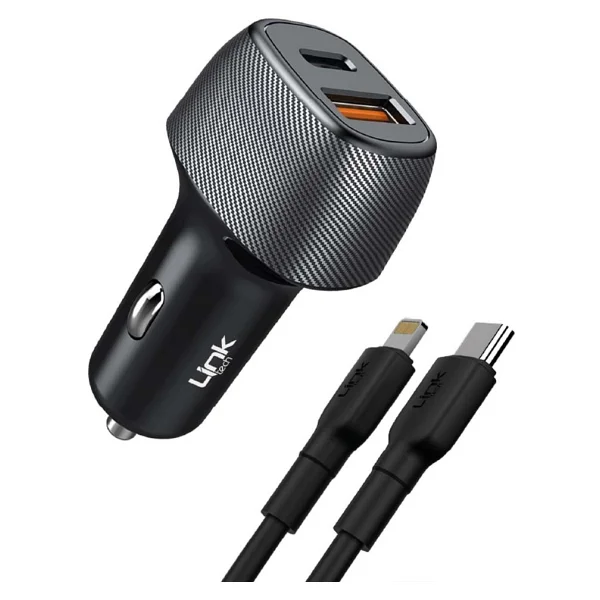 Linktech C498 38 W Type-C To Lightning Kablolu Hızlı Araç Şarj Aleti - Görsel 6
