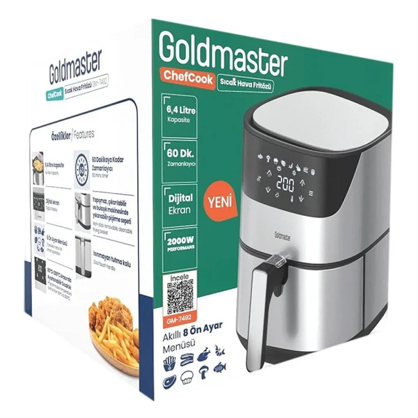 Goldmaster Chefcook Gm7492 6.4 Lt Yağsız Fritöz - Görsel 5