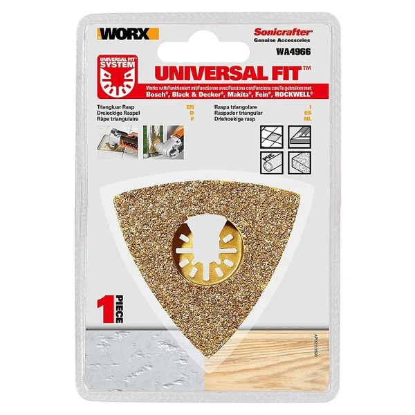 Worx Wa4966 Çok Amaçlı Raspalama Makinası İçin 75x75mm Karbür Kaplama Harç, Boya, Yapıştırıcı Universal Zımpara Başlığı - Görsel 5