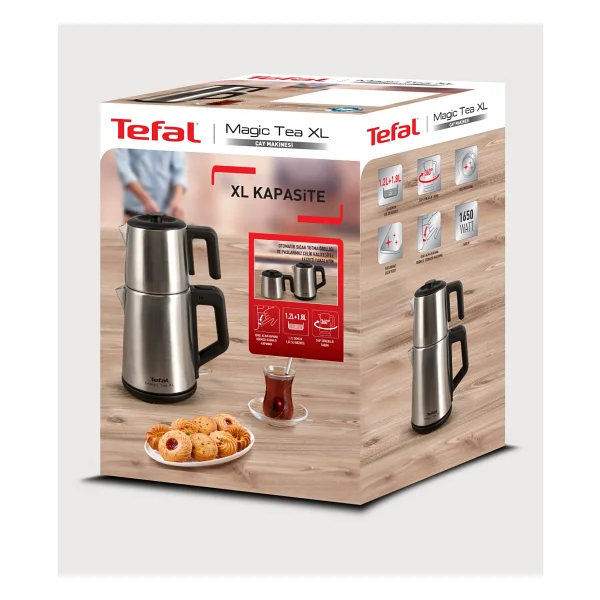 Tefal Magic Tea XL 1650 W Çelik Kırmızı Çay Makinesi - Görsel 2