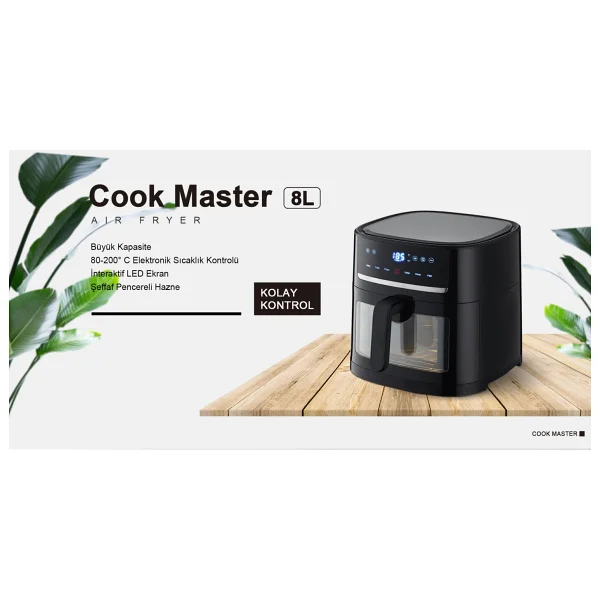 Smartmi Cook Master-M Air Fryer 8 Lt Yağsız Fritöz - Görsel 3