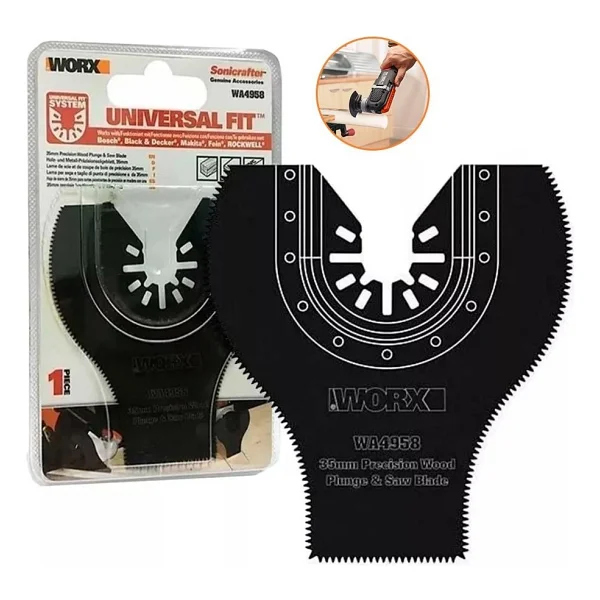 Worx Wa4958 Çok Amaçlı Raspalama Makinası İçin 35x80mm 180 Ahşap, Fiberglas, Pvc Universal Dalma/Kesme Bıçağı - Görsel 4